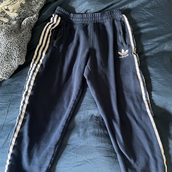 Adidas Navy Blue Track Pants - Picture 1 of 11